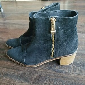 Black suede boots